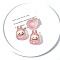 Luminous Resin Beads, Daruma, Glow in the Dark, Pink, 20x19x17mm