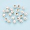 Textured 925 Sterling Silver Beads, Round, Silver, 3mm, Hole: 1.2mm