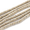Natural Fossil Beads Strands, Heishi Beads, Flat Round/Disc, 4~4.5x2.5mm, Hole: 0.7mm, about 167pcs/strand, 15.43 inch(39.2cm)