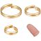 3Pcs 3 Styles Brass Split Rings, Double Loops Ring, Round, Real 18K Gold Plated, 2.5~4x0.8mm, Inner Diameter: 1.8~3.3mm, 1pc/style