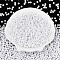 6/0 Half Plated Glass Beads, Two Tone, Round Hole, Rondelle, White, 4x3mm, Hole: 1.4mm, about 7142pcs/pound