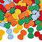 50Pcs 5 Colors Polyester Embroidery Sew on Appliques, Sewing Craft Decoration for Dress, Ornament Accessories, Bowknot, Mixed Color, 15x26x2.5mm, 10pcs/color