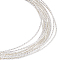 Brass Wire, Textured Round, Silver, 1.2mm