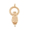 Brass Fold Over Clasps, Real 18K Gold Plated, 29mm, Hole: 1.6mm
