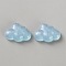 Resin Cabochons, Cloud, with Glitter Powder, Light Blue, 19.5x27x7.5mm