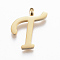 304 Stainless Steel Pendants, Initial Letter, Letter.T, Golden, 16x14x2mm, Hole: 2mm