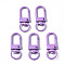 Spray Painted Eco-Friendly Alloy Swivel Snap Hooks Clasps, Cadmium Free & Nickel Free & Lead Free, Medium Purple, 33.5x12.5x5mm, Hole: 5x9mm