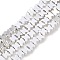 Electroplated Synthetic Non-magnetic Hematite Beads Strands, Butterfly, Silver Plated, 5x6x2.5mm, Hole: 0.8mm, about 83pcs/strand, 15.75 inch(40cm)
