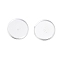 Brass Ear Studs Settings, Nickel Free, Silver Color Plated, Tray: 12mm, 12mm, Pin: 0.7mm