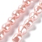 Electroplated Glass Imitation Pearl Beads Strands, Nuggets, Misty Rose, 15x12~12.5x12~12.5mm, Hole: 1mm, about 27pcs/strand, 15.75~15.94 inch(40~40.5cm)