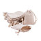 Cotton Packing Pouches Drawstring Bags, Wheat, 9x8cm