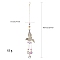 Rhinestone Bird Hanging Ornaments, Glass Tassel Suncatchers, Sun, 490x80mm