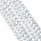 ARRICRAF Cat Eye Beads, Round, White, 8mm, Hole: 1mm, about 15.5 inch/strand, about 49pcs/strand, 3strands/Box