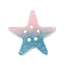 Gradient Color Opaque Resin Decoden Cabochons, Starfish, Pink, 33x35x9.5mm
