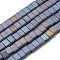 Electroplated Non-magnetic Synthetic Hematite Beads Strands, Rectangle, Matte Style, 2-Hole, Cornflower Blue, 6x4x3mm, Hole: 1.2mm, about 99pcs/strand, 15.55 inch(39.5cm)