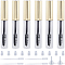 10Pcs DIY Plastic Empty Eyelash Bottle with 4Pcs 2ml Disposable Plastic Dropper with 2Pcs Mini Transparent Plastic Funnel Hopper, Gold, 3.7~14.5x0.6~1.65cm, Capacity: 10ml(0.34fl. oz)
