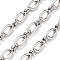 Rack Plating Brass Oval Link Chains, Unwelded, with Spool, Long-Lasting Plated, Cadmium Free & Lead Free, Real Platinum Plated, 10x6x1.5mm