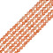 2 Strands Natural Sunstone Beads Strands, Faceted, Round, 3mm, Hole: 0.5mm, about 113pcs/strand, 15.35 inch(39cm)