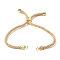 Cotton Cord Bracelet Making, with Brass Findings, Flat Round with Tree of Life, Real 18K Gold Plated, Beige, 8-5/8 inch(22cm), Hole: 2mm