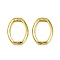 Oval Brass Twister Clasps, Long-Lasting Plated, Cadmium Free & Lead Free, Rack Plating, Real 18K Gold Plated, 27x20x4mm