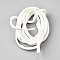 Nylon Elastic Cords, Flat, White, 5x2mm