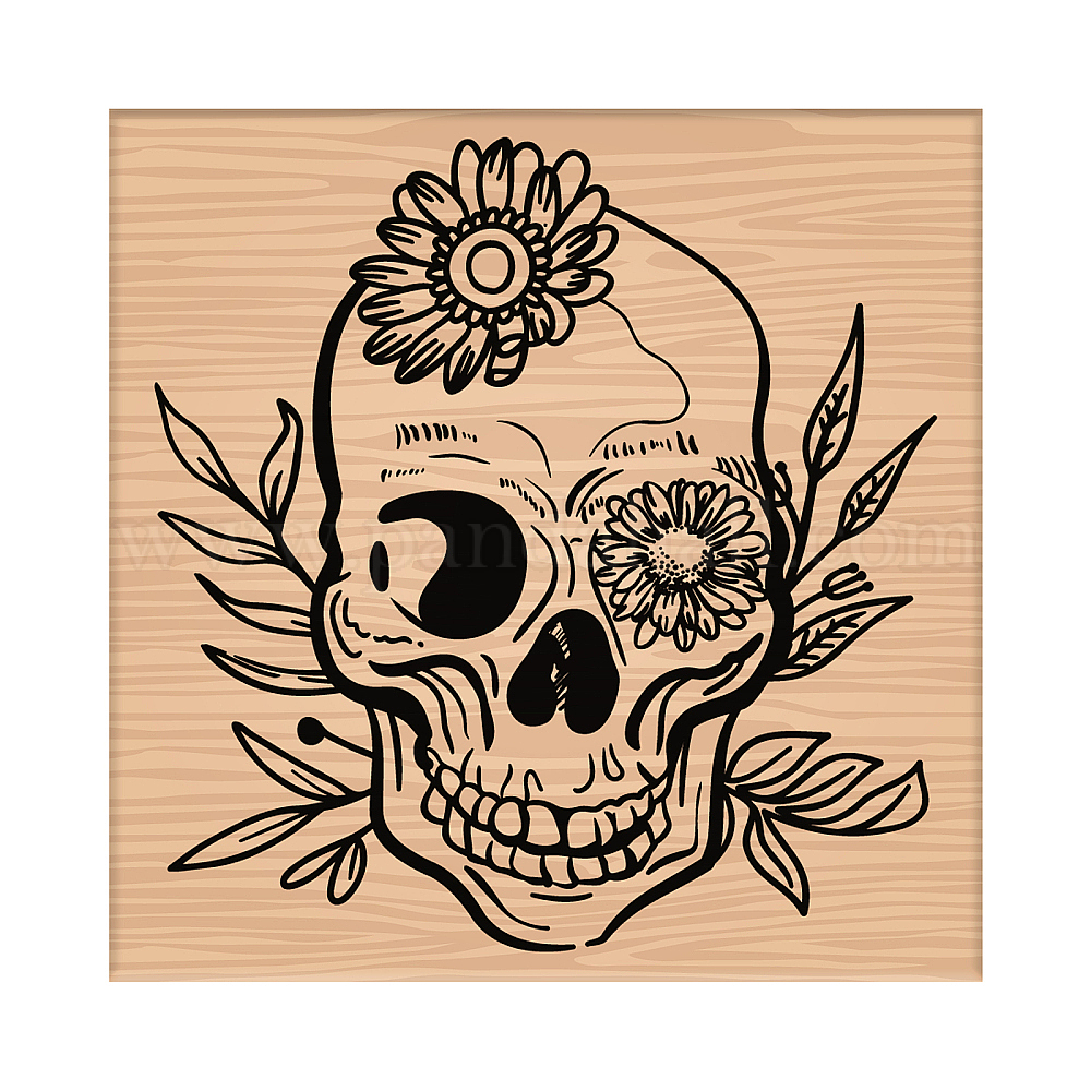 shop-craspire-wooden-rubber-stamp-skull-flower-decorative-wood-stamps