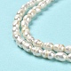 Fili di perle di perle d'acqua dolce coltivate naturali PEAR-E016-164-4
