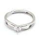 Verstellbare 925 Sterling Silber Ring Komponenten STER-I016-016P-1
