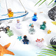 Delorigin 8 pièces 8 couleurs mini contenants de perles de bouteille en verre borosilicaté élevé BOTT-DR0001-01-4