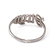 304 Stainless Steel Constellation Open Cuff Ring for Women RJEW-C035-01F-P-3