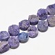 Flache runde galvani natürliche druzy Quarzkristall Perlen Stränge G-A141-10mm-A02-1