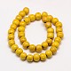 Dyed Natural Wood Round Bead Strands WOOD-L002-01-3