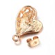 Heart Alloy Stud Earrings Findings PALLOY-N0134-39KCG-2