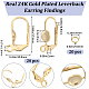 Beebeecraft 1 Box 20Pcs Leverback Earring Findings 24K Gold Plated Brass French Earring Hooks Ear Wire Findings with 20Pcs Dangle Jump Rings for Jewelry Making KK-BBC0010-51-2