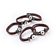 Création de bracelet avec pression en cuir AJEW-R022-10-1