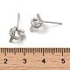 Boucles d'oreilles à tige en argent sterling plaqué rhodium STER-P056-08P-3
