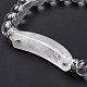 Natural Quartz Crystal Beads Charm Bracelets BJEW-K164-B01-4