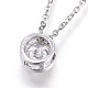 304 Stainless Steel Pendant Necklaces NJEW-O108-29P-2