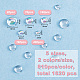 Cabochons en plastique transparent imitation rosée TACR-WH0026-01-2