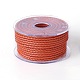 編み紐  革のアクセサリーコード  ジュエリーDIY製版材料  レッドオレンジ  4mm  約32.8ヤード（30m）/ロール WL-I004-4mm-26-1