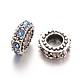 Antique Silver Plated Alloy Rhinestone European Beads MPDL-I002-02M-2