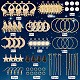 Sunnyclue diy kit de fabrication de boucles d'oreilles étoile de lune de soleil DIY-SC0020-86-2