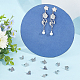 UNICRAFTALE 30Pcs 15 Style Textured Stud Earring 304 Stainless Steel Hexagon Stud Earring Posts Hypoallergenic Star Moon DIY Earring Accessories with Loop and Ear Nut for DIY Earring Jewelry Making STAS-UN0002-32-2