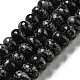 Synthetic Snowflake Obsidian Beads Strands G-D077-E01-03-1