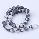 Chapelets de perles en zèbre naturel X-G-Q462-8mm-01-2