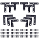 ChgcraftアイアンL字型およびT字型ブラケット  炭素鋼ネジ付き  ミックスカラー  50x50x1mm  穴：5mm DIY-CA0003-54-1