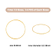 Hobbiesay 140 pcs 10 tailles anneaux de liaison en laiton anneaux de saut plaqués de couleur dorée ne ternissent pas boucle d'oreille ronde cercle anneau creux charme pour la fabrication de bijoux bracelet collier boucle d'oreille porte-clés KK-HY0001-03G-2