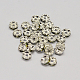 Rondelle laiton vague strass séparateurs perles RB-D307-04-1