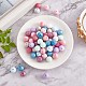 100Pcs 15mm Silicone Beads Multicolor Round Silicone Beads Kit Loose Bulk Silicone Beads for Keychain Making Necklace Bracelet Crafts JX325A-4