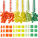 Creatcabin 600шт 6 стиля непрозрачные цвета стеклянные бусины с 2 отверстиями SEED-CN0001-17-1